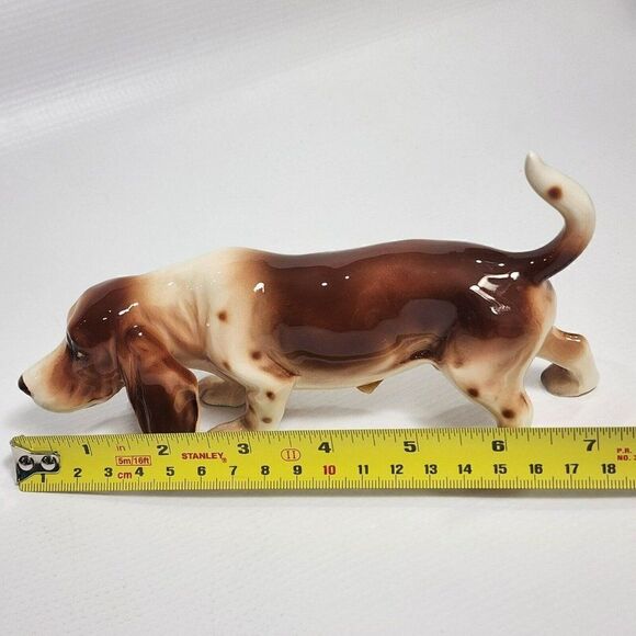 Kato Kogei Bassett Hound Dog Ceramic Figure - Picture 5 of 10